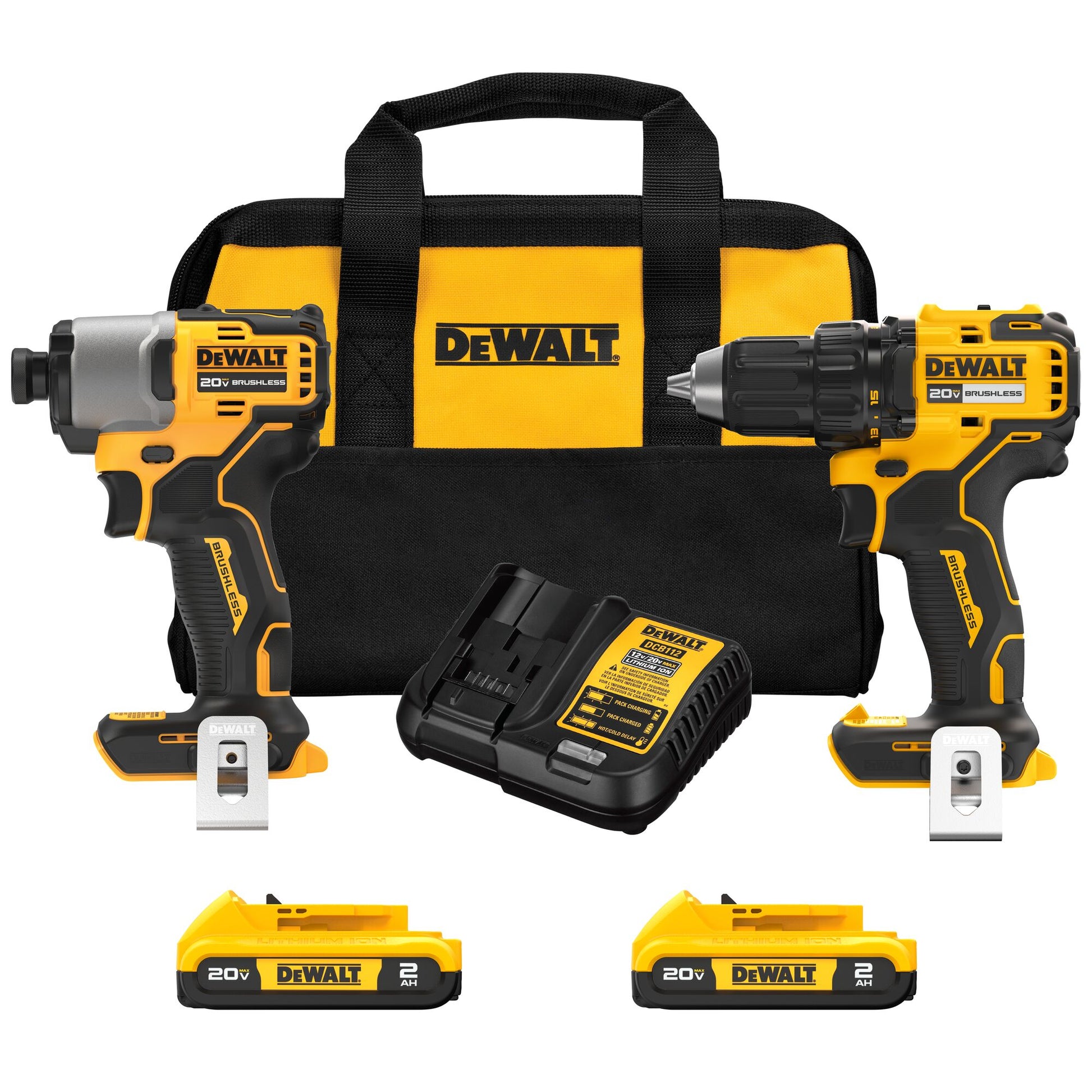 DEWALT 20V MAX 2-Tool Brushless Power Tool Combo Kit with Soft Case (2-Batteries and Charger Included) DCK227D2