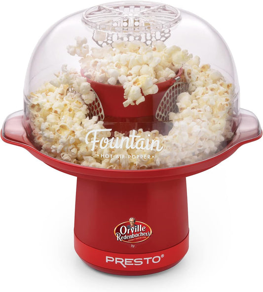 Presto 04868 Orville Redenbacher's Fountain Hot Air Popper, 20-Cups, Red