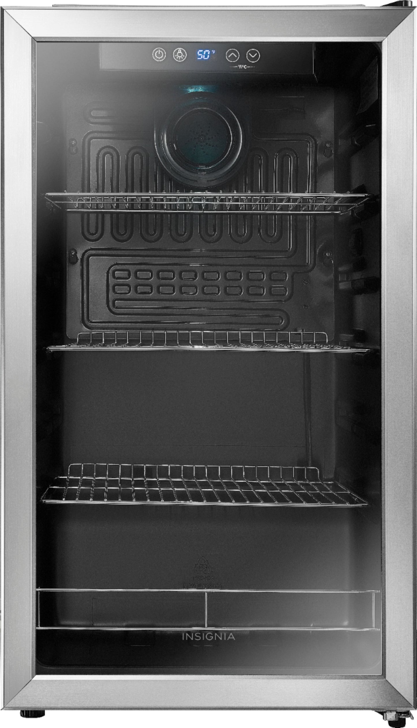 Insignia™ - 115-Can Beverage Cooler - Stainless Steel