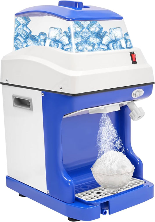 Electric Shaved Ice Machine 5L/5.28Qt Commercial Ice Crusher Tabletop Ice Shaver Ice Shaving Machine 250W 110V Snow Cone Maker Thickness Adjustable 220.46-264.55lbs/h for Home Restaurant Cafe