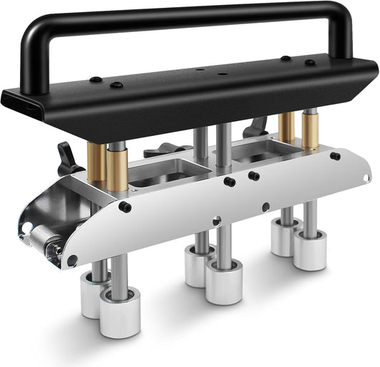 3 Station Roller, 0-90 ° Angle Large Radius Sheet Roller Bender, Aluminum Standing Seam Roofing Tools (Silver)