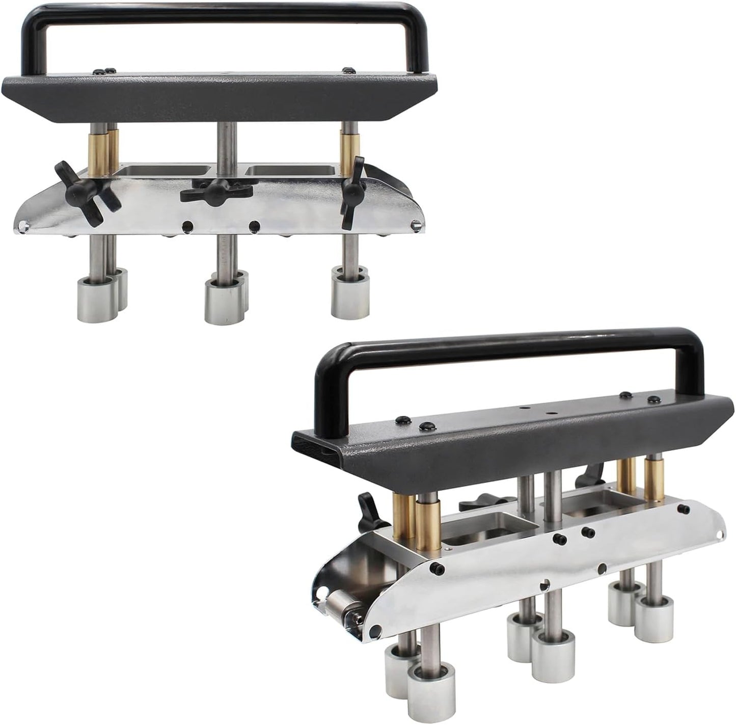 Three Station Roller Bender, for 0 to 90° Bending Metal Roof Materials, Metal Bending Tool with V Shaped Roller, Aluminum Alloy Handle, Metal Bender