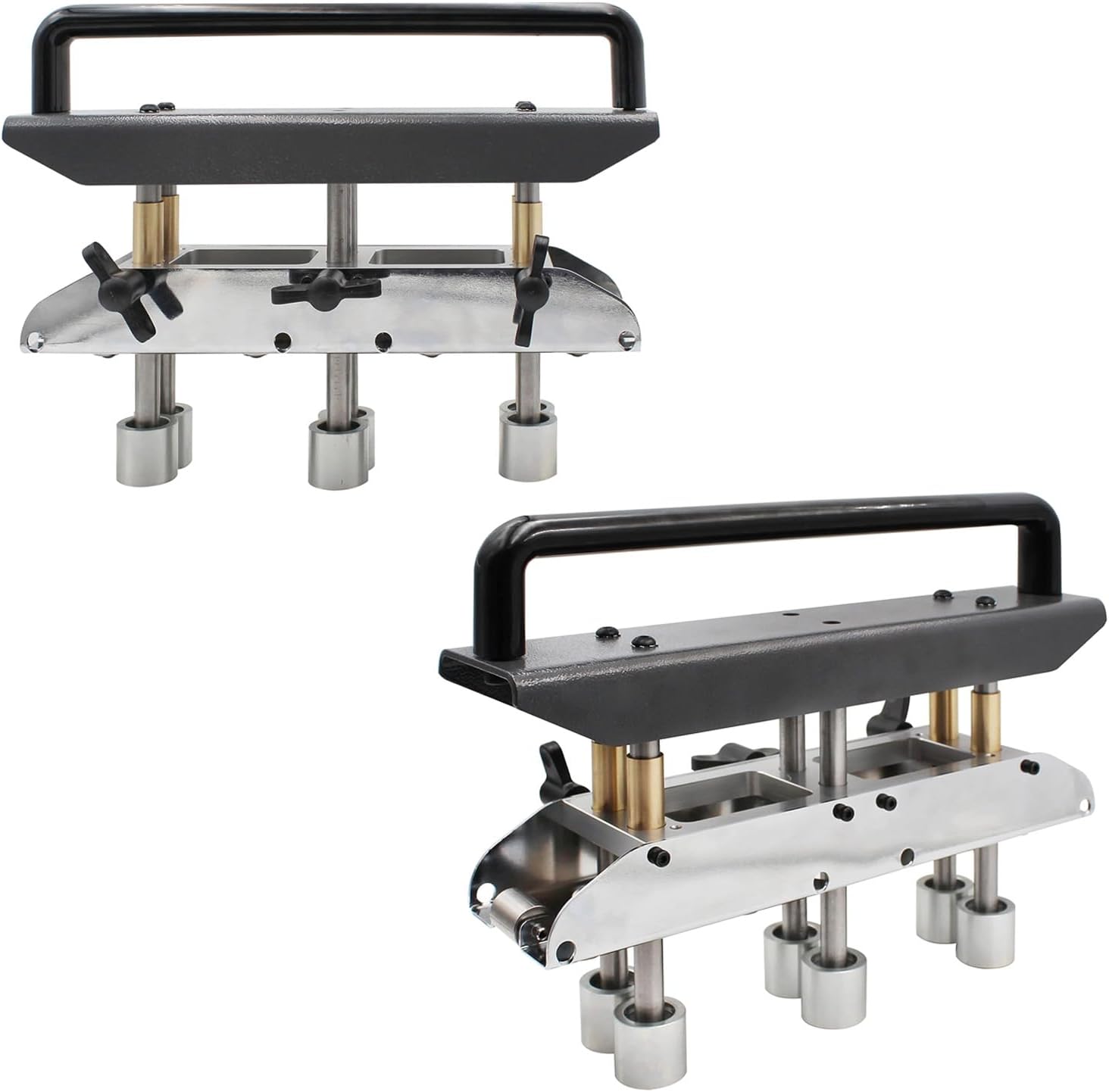 Three Station Roller Bender, for 0 to 90° Bending Metal Roof Materials, Metal Bending Tool with V Shaped Roller, Aluminum Alloy Handle, Metal Bender