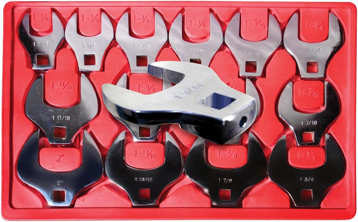 Crowfoot Wrench Set 14Pc 1/2Dr 1-1/16-2