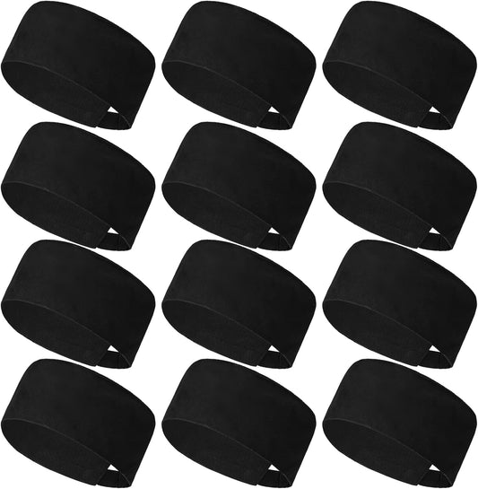 Hicarer 12 Pcs Chef Hat for Women Men Adjustable Unisex Sushi Beanie Chef Mesh Top Skull Cap Kitchen Cooking Food Cap