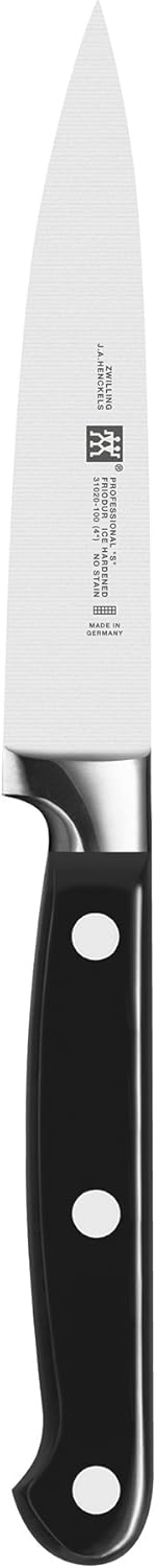 ZWILLING Professional S 4-inch Razor-Sharp German Paring Knife, Made in Company-Owned German Factory with Special Formula Steel perfected for almost 300 Years, Dishwasher Safe