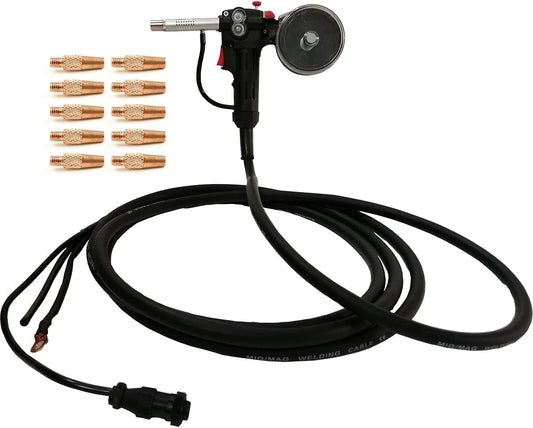 Aluminum Spool Gun Fit Miller210 Spoolmate 3035 5M(16ft) Cable DC24V Welding Tool Welding Machine AccessoriesNot Original