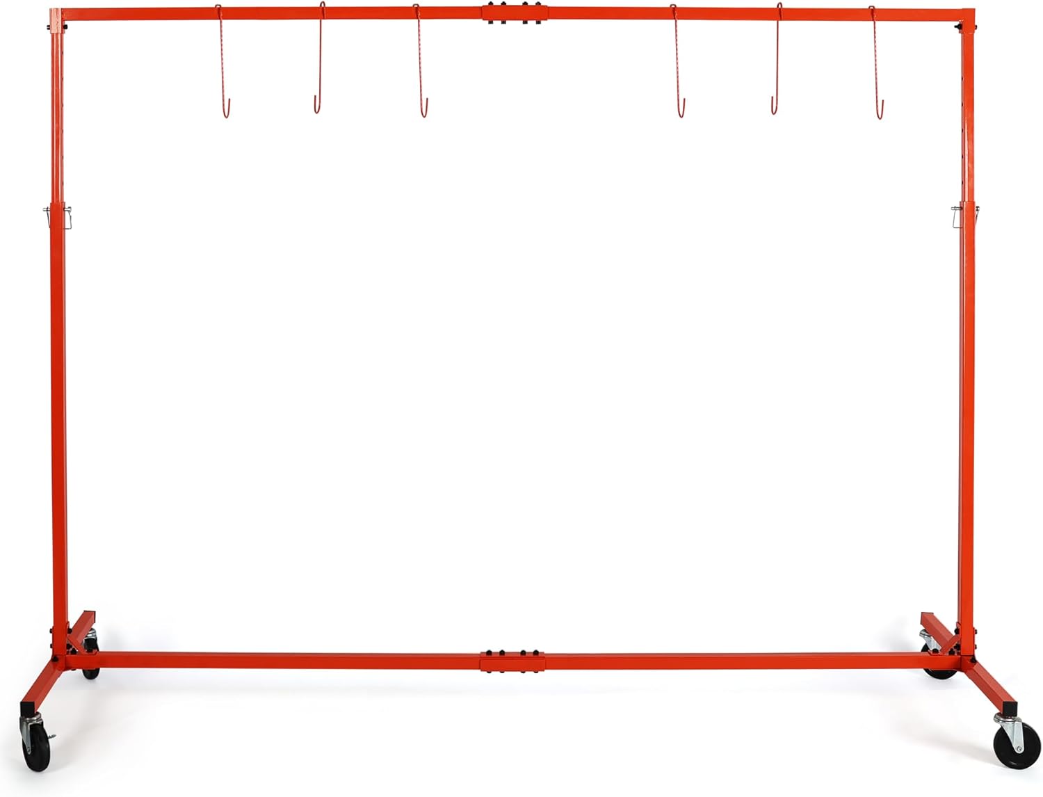 Adjustable Paint Rack, 330 lbs Bearing Capacity Automotive Paint Stand, Adjustable Height, Paints Drying Rack with Hooks & 4 Swiveling Wheels, Automotive Tool