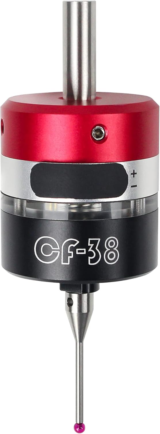 CNCTOPBAOS CF-38 3D Trigger Edge Finder to Find Machining Center,CNC Milling Machine 3d Touch Probe Three-Coordinate Waterproof Precision Probe Centring Rod Tool Setter with Tip