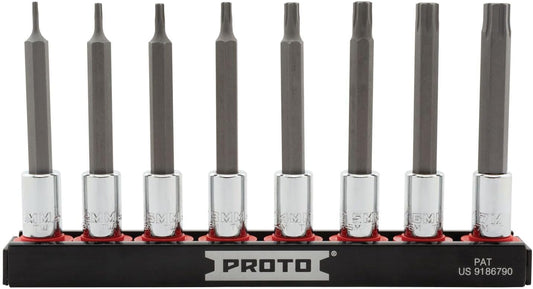 Proto J7440R8MM 8 Piece 1/4" Drive Advanced Hex Bit Socket Set - MM