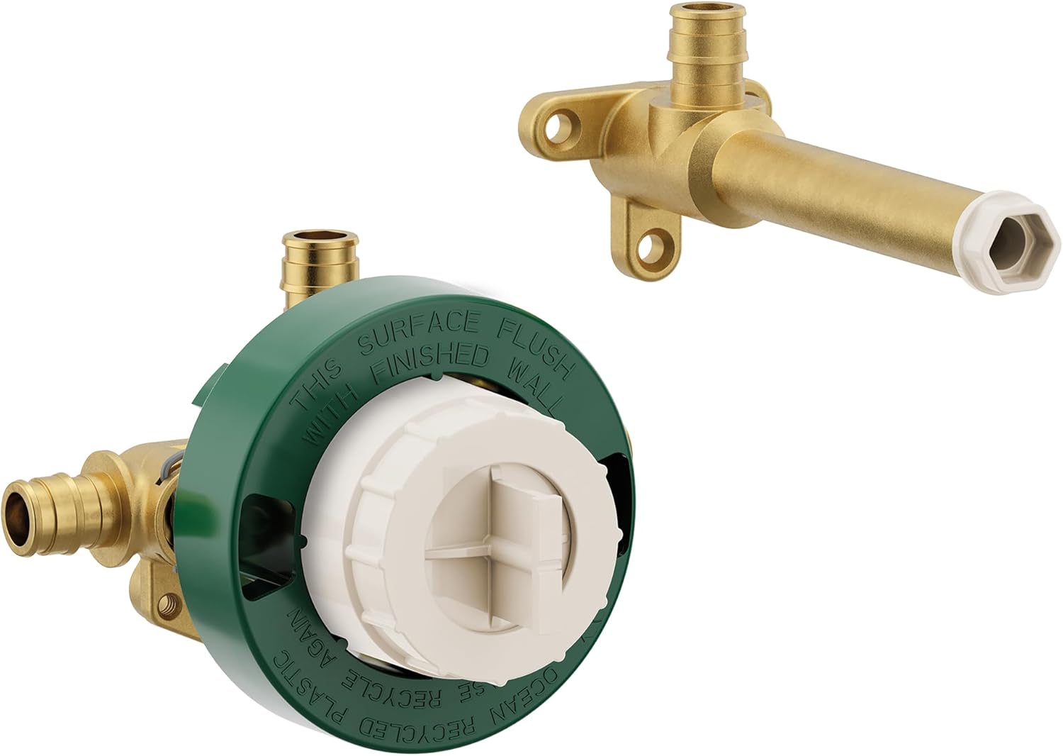 Single Handle Wall Mount Tub Filler High Flow Tub Faucet Rough-In Valve with Cold PEX Connections, WMV130CXS