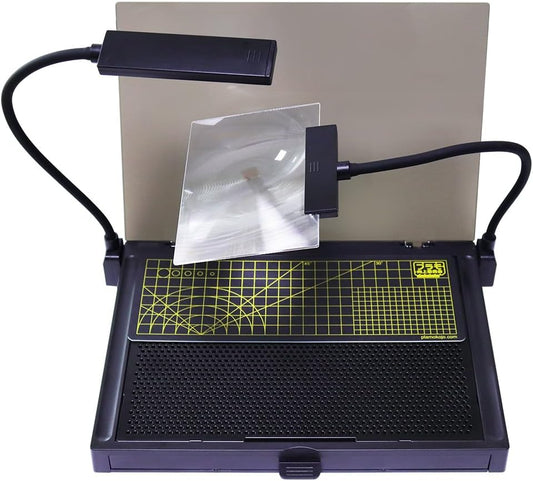 Portable Workbench for Gundam Model Making, Model Kit Tool for Gundam Building, with LED Light and Magnifying Glass Suitable for High-Precision Work,KJ019