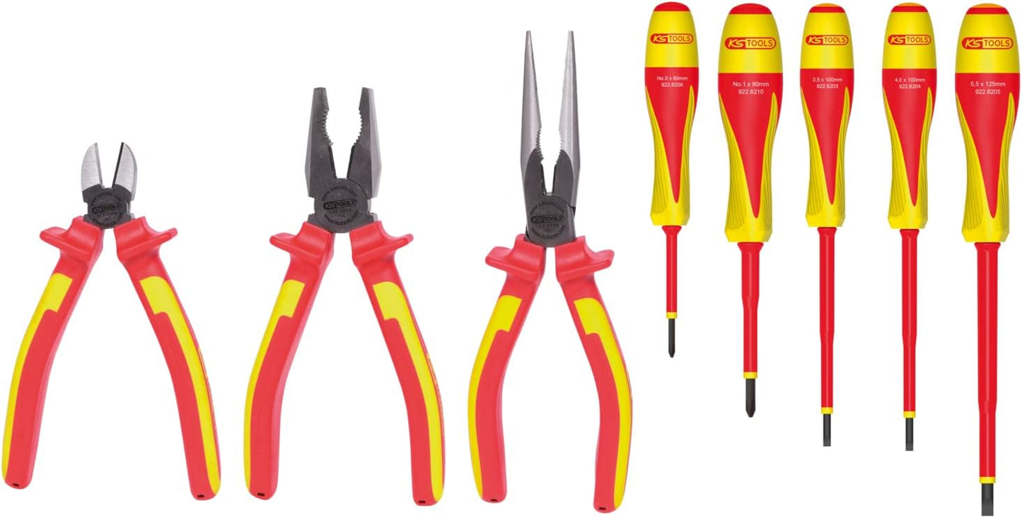 KS TOOLS 117.1105 Two-component handle pliers and screwdriver set - 8 pcs