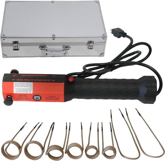 Flieeya Induction Heater Bolt Removal, 1100W 110V Bolt Heater Tool with 8 Coil & Rugged Carrier Case, Safely Remove Rusty Nuts, Bolts, Screws