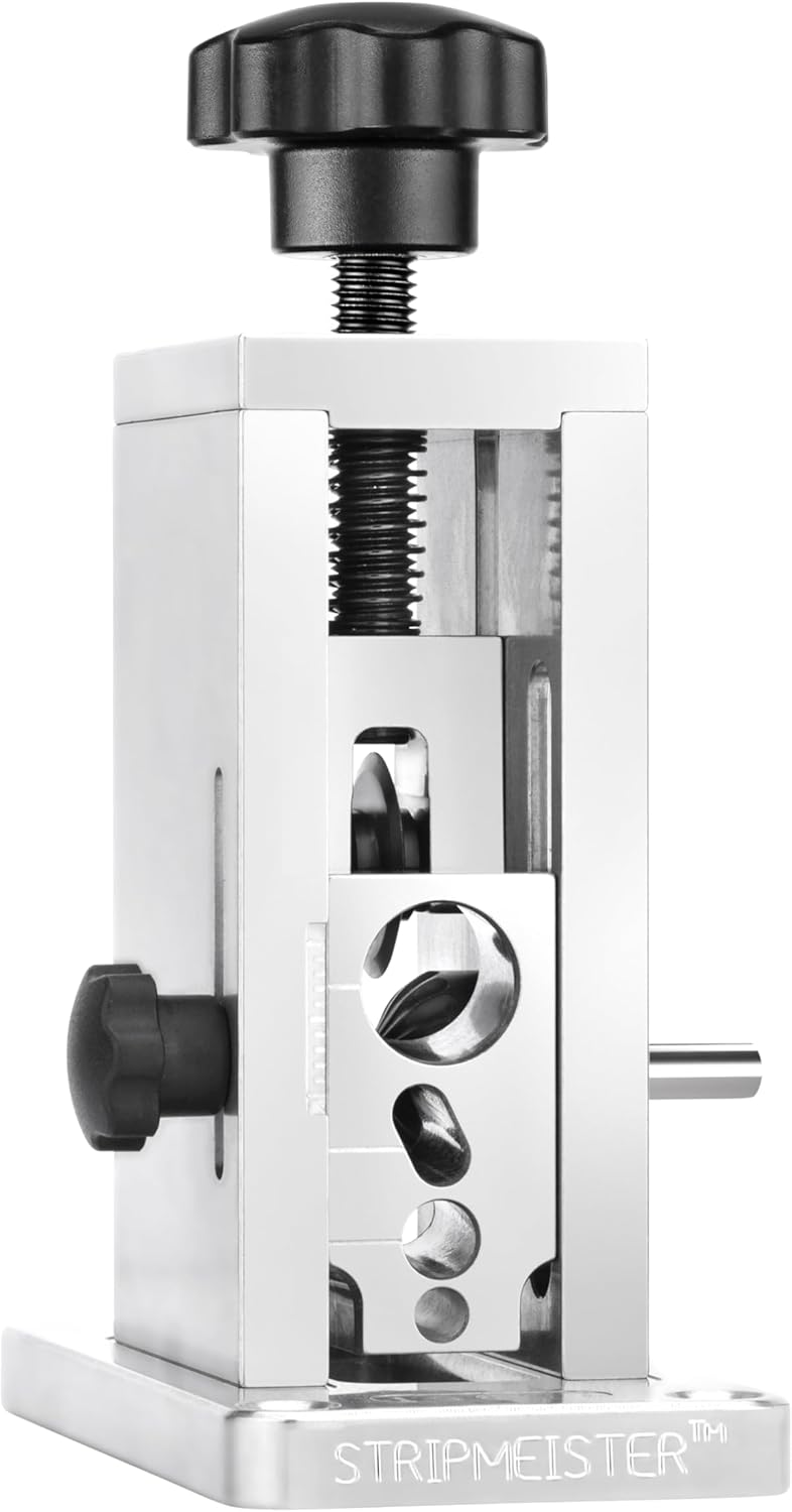 StripMeister Original Drill-Powered Wire Stripper \u2013 Wire Sizes Up To Ø3\/4", Jam-Free, Copper Wire, Built for Safety, Speed, and Efficiency - Portable Wire Stripping Machine