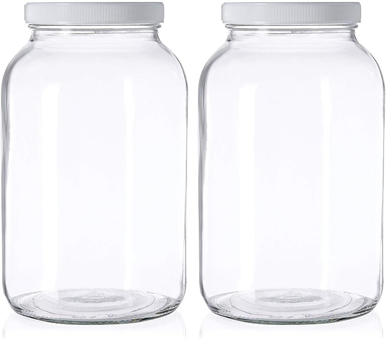 kitchentoolz 1 Gallon Glass Mason Jars \u2013 Extra Large Wide Mouth Jars with Airtight Lids \u2013 Perfect for Sourdough Starter, Fermenting, Pickling, and Storage \u2013 Made in the USA \u2013 Pack of 2