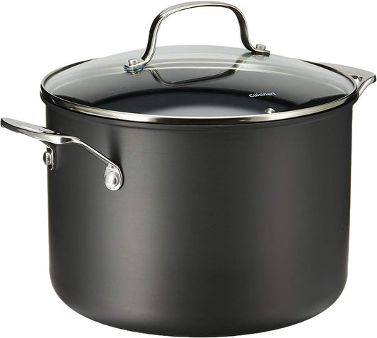 Cuisinart Chef's Classic Nonstick Hard-Anodized 8-Quart Stockpot with Lid,Black