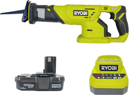 RYOBI 18-Volt Cordless Reciprocating Saw Kit with Battery and Charger (No Retail Packaging, Bulk Packaged)