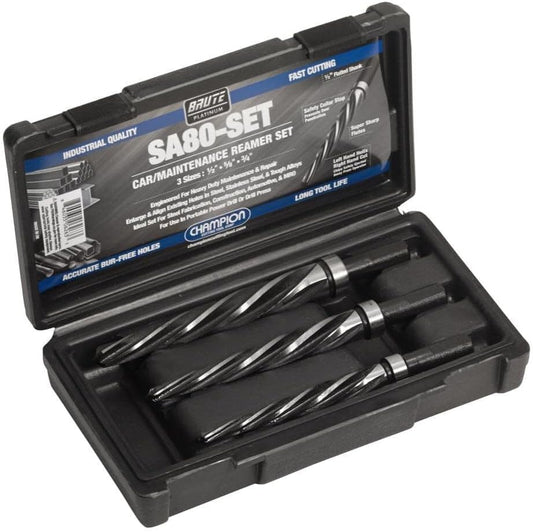 Champion SA80-SET Brute Platinum HSS Maintenance Reamer 3 Piece Set (1/2", 5/8", 3/4")
