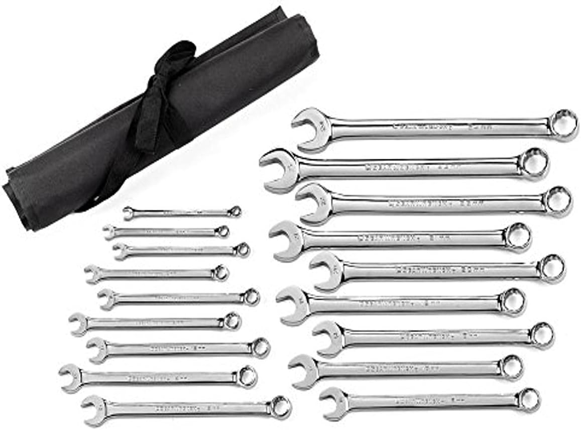 GEARWRENCH 18 Pc. 12 Pt. Long Pattern Combination Wrench Set, Metric - 81920