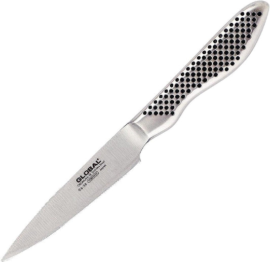 Global 3 1/2 inch Paring Knife - Lightweight Japanese Stainless Steel, Razor-Sharp Edge, Made in Japan, GS-38