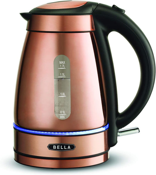 BELLA (14753) 1.7 Liter Electric Tea Kettle Copper Chrome