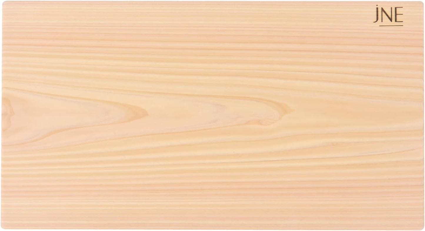 Hinoki Cypress Reversible Wood Cutting Board, 17.3" x 9.5" x1.2", Chopping Board, Butcher Board, Serving Board, Solid Single Piece, No Joint, No Glue | Holiday Gift