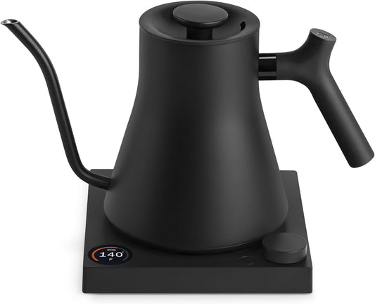Fellow Stagg EKG Pro Electric Gooseneck Kettle - Pour-Over Coffee and Tea, Quick Heating, Precise Temperature Control, Scheduling, Built-in Brew Timer, Matte Black, 0.9 Liter