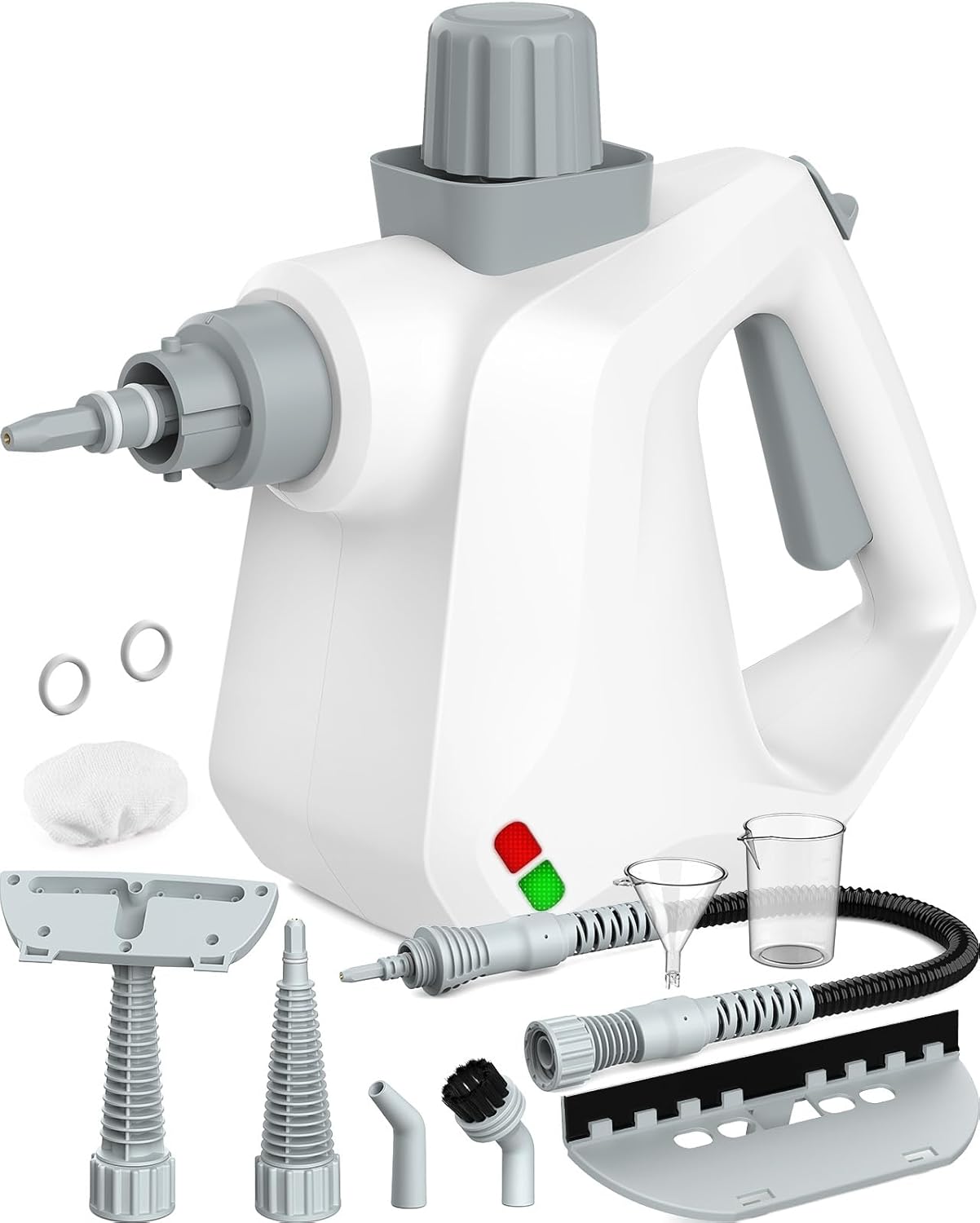 Pressurized Deep Cleaning Handheld Steam Cleaner for Home, Multi-Purpose Natural Steamer with 9 PCS Accessories for Kitchen, Car Detailing, Furniture, Bathroom, Floor, Tile and Grout