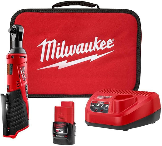 Milwaukee 2457-21 3\/8-in Cordless M12 Lithium-Ion Ratchet Kit
