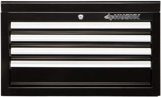 26 in. W x 12 in. D Standard Duty 4-Drawer Top Tool Chest in Gloss Black
