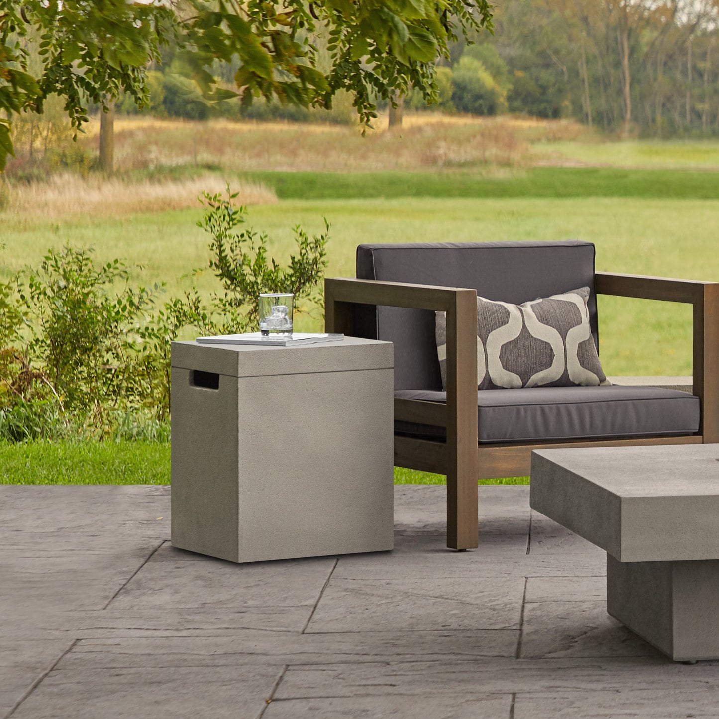 Jensen Co. Kuna Glass Fiber Reinforced Concrete Propane Tank Cover 1585-FLNT