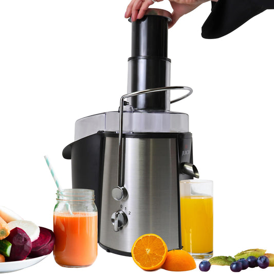 Koolatron 147.2-oz Juice Extractor with Removable Pulp Tray (Stainless Steel and Black) KMJ-01
