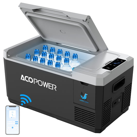 ACOPOWER LiONCooler Pro Gray 19 Quart(s) Hard Insulated Wheeled Chest cooler