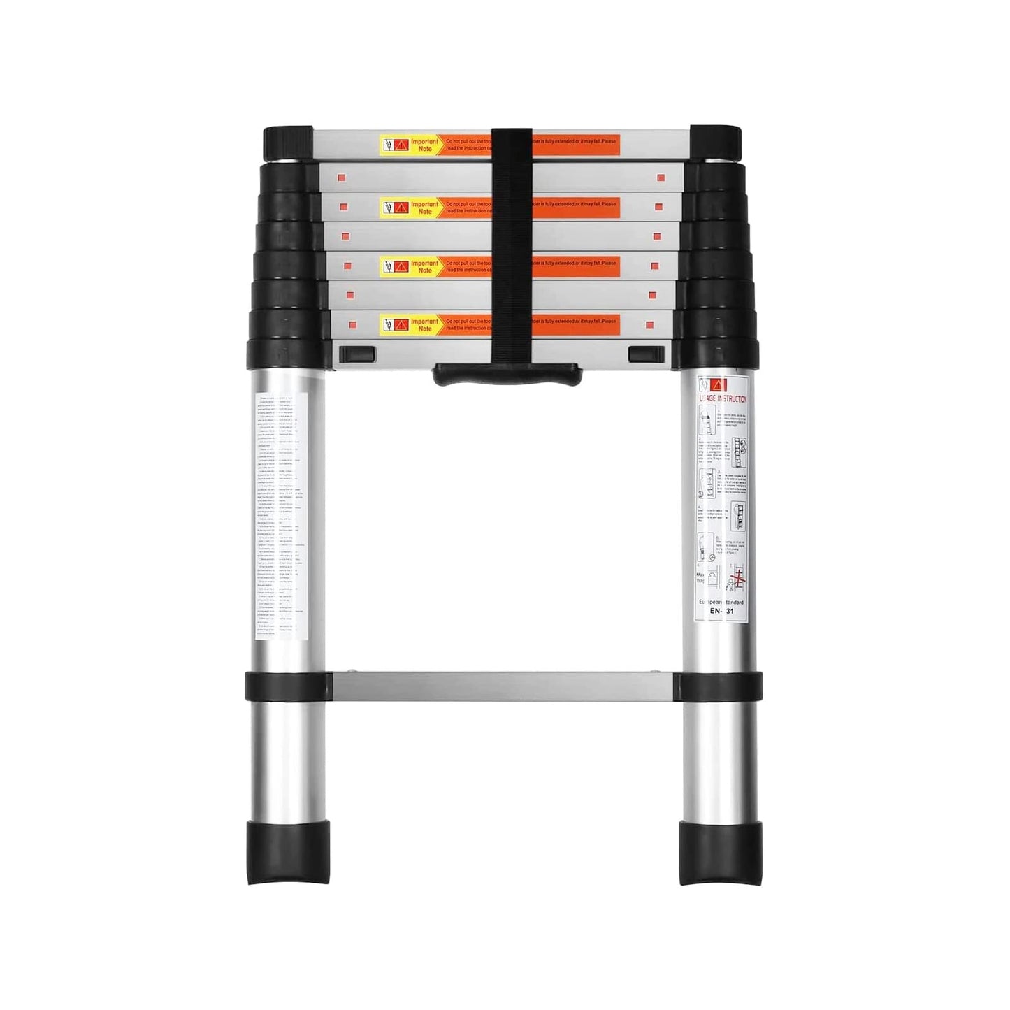 Maocao Hoom Simple Deluxe Telescoping Ladder 8.5FT 8.5-ft Aluminum Type 1a- 300-lb Load Capacity Telescoping Extension Ladder YCBH47851