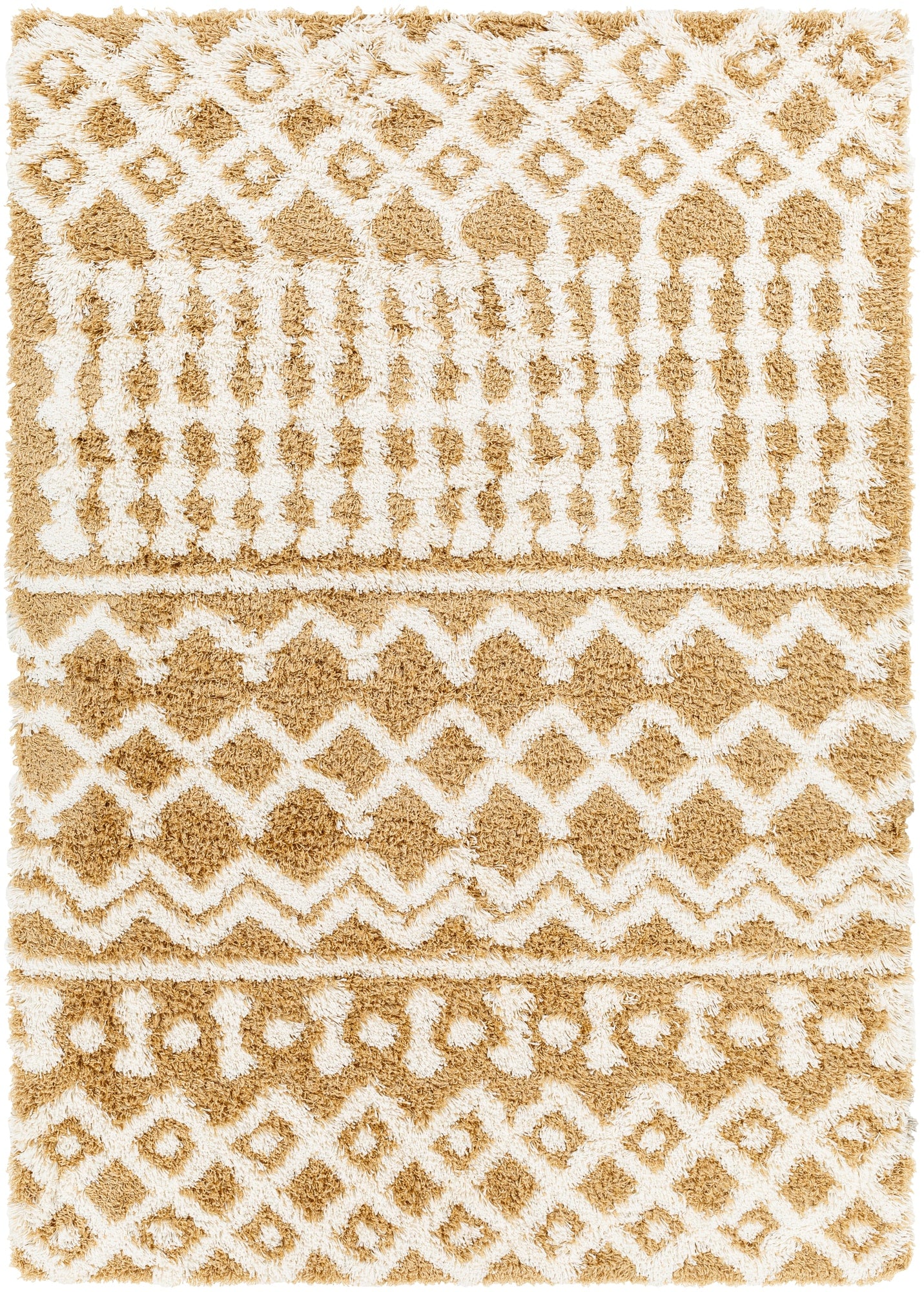 Livabliss Urban Shag 8 x 10 (ft) Flatweave Yellow Rectangular Indoor Medallion Global Pet Friendly Area rug