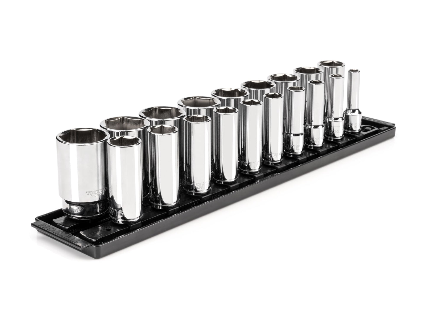 TEKTON 1/2-in Drive Standard (SAE) Deep Socket Set (19-Pieces) SHD92123