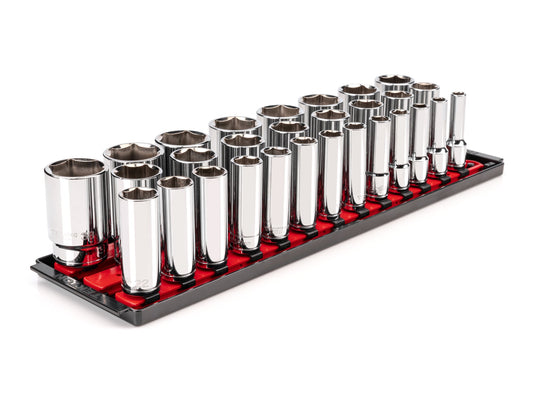 TEKTON 1/2-in Drive Metric Shallow/Deep Socket Set (29-Pieces) SHD92125