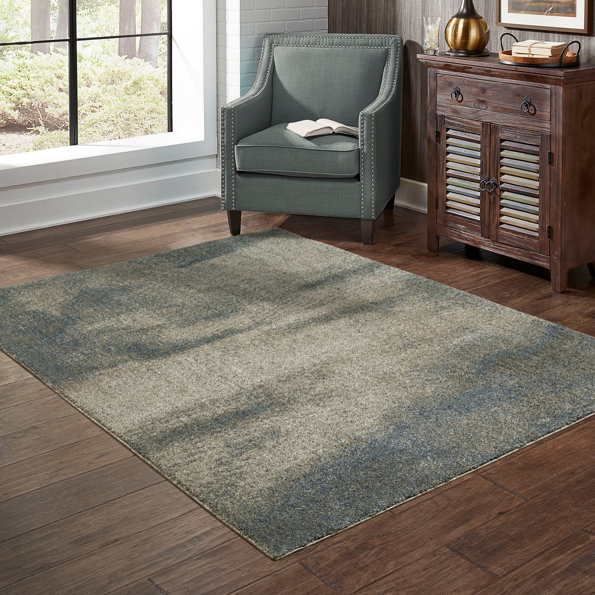 Archer Lane Adirondack 8 x 11 (ft) Loomed Polyester Beige Rectangular Indoor Abstract Vintage Spot Clean Only Pet Friendly Area rug