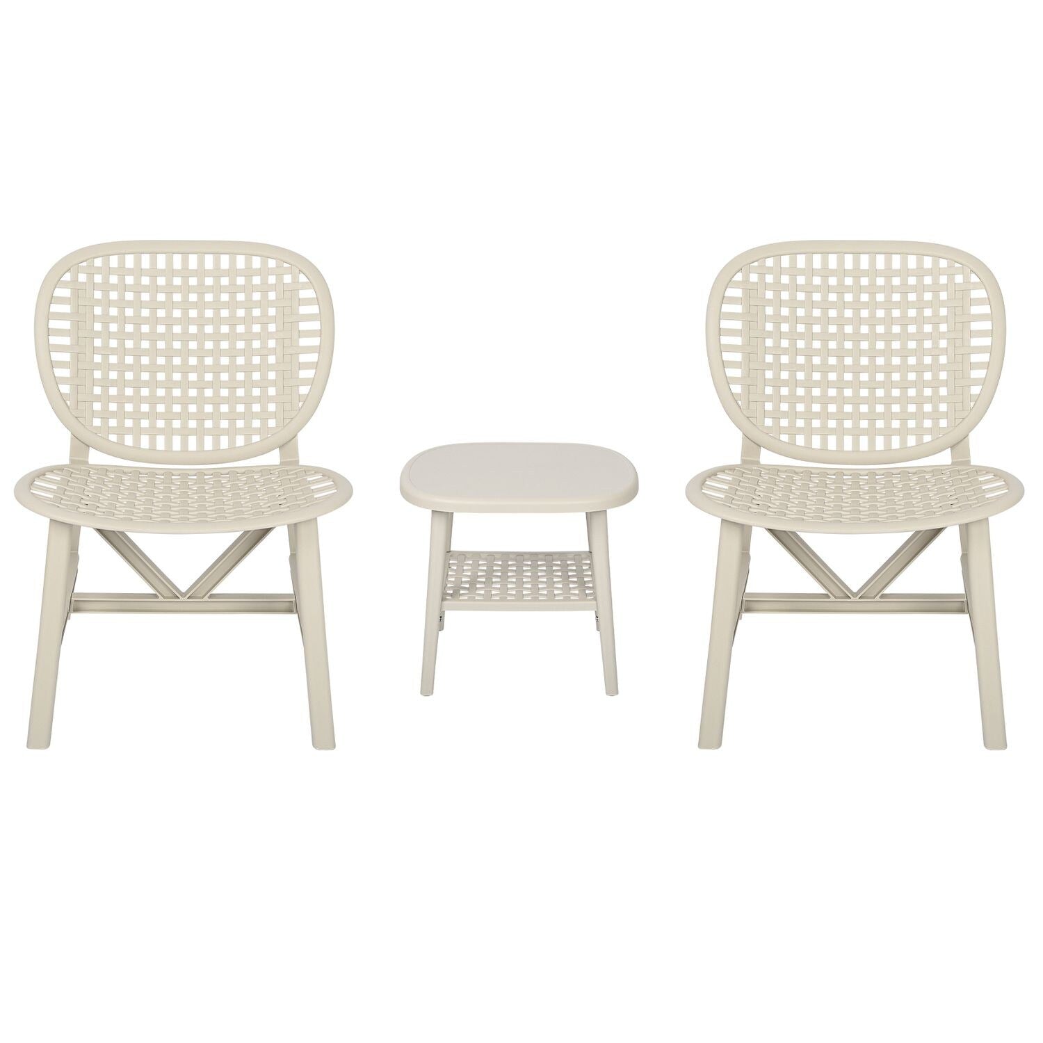 JASMODER Rattan Outdoor Sectional with White and