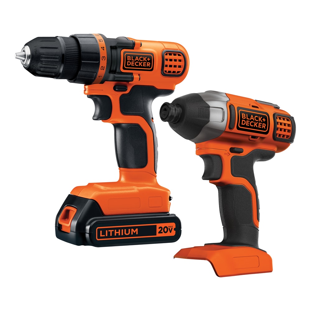 BLACK+DECKER 20-volt Max 2-Tool Power Tool Combo Kit (1-Battery Included and Charger Included) BD2KITCDDI