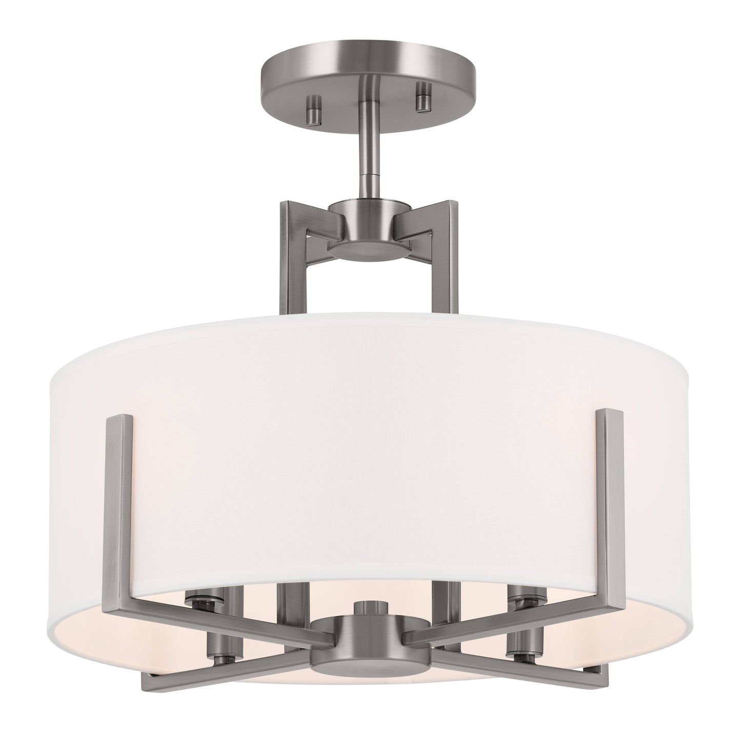 Kichler Malen 4 -Light 15.5-in Pewter Semi Flush Mount Light