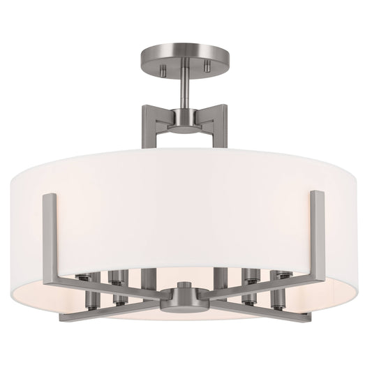 Kichler Malen 8 -Light 20-in White Semi Flush Mount Light 5384859