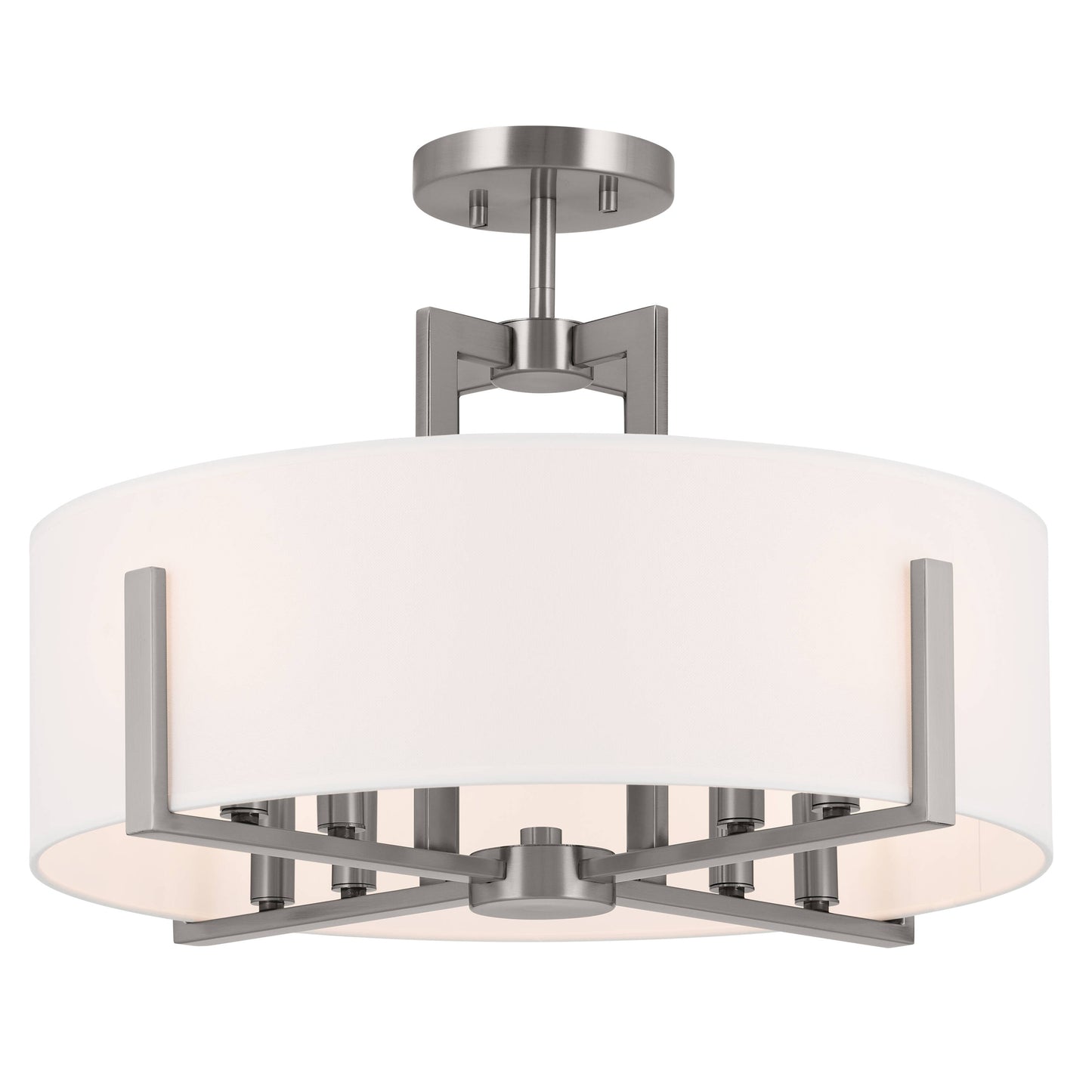 Kichler Malen 8 -Light 20-in White Semi Flush Mount Light