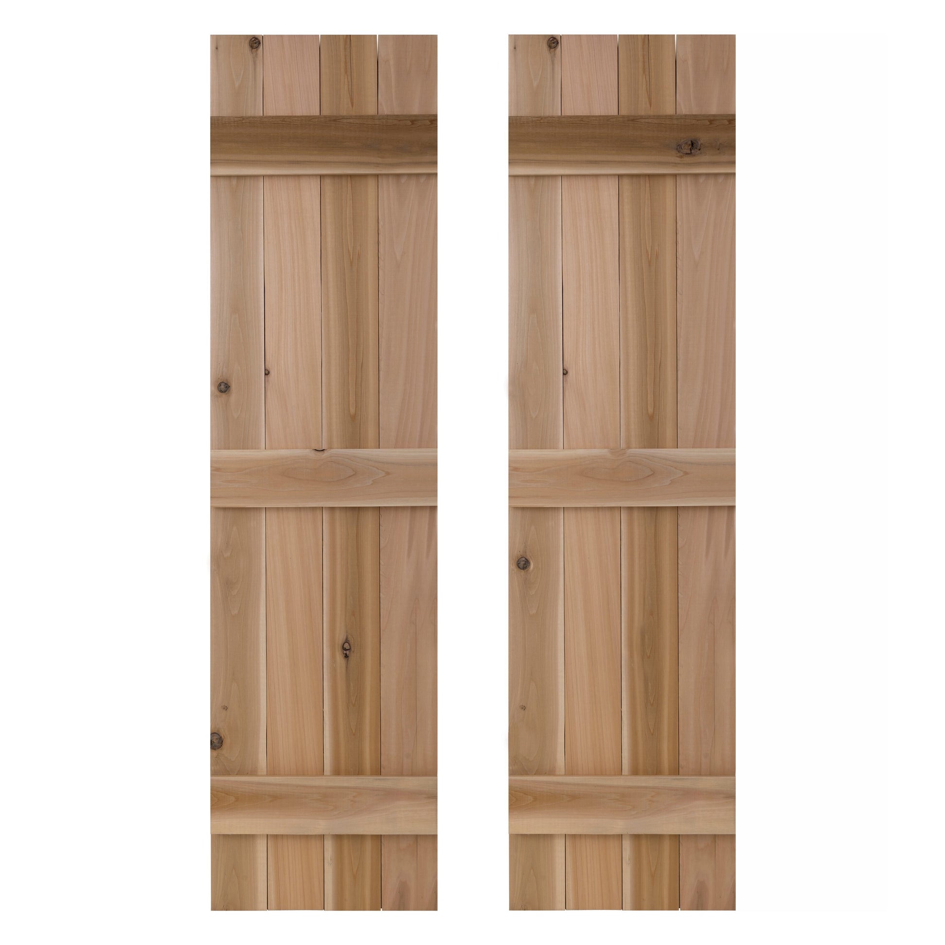 Dogberry 14-in W x 84-in H Dirty Blonde Board and batten End batten Wood Exterior Shutters ( 1 -Pack )