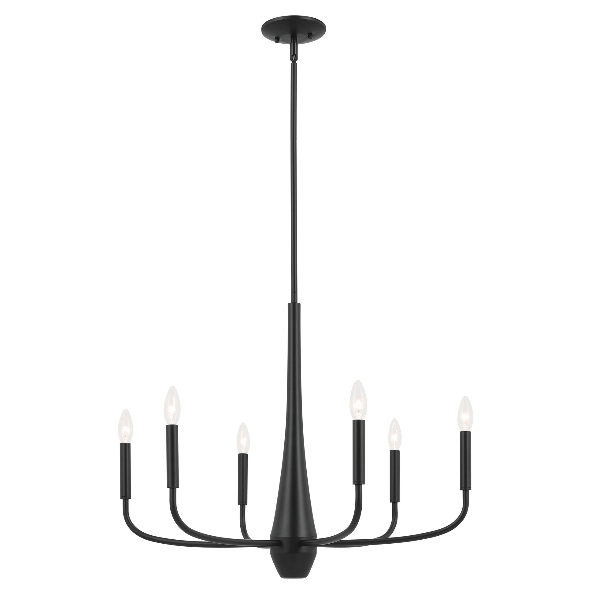 Kichler Deela 6 -Light Black Modern/contemporary For Use in Bedrooms, Dining Rooms, Foyers, Kitchens, Living Rooms Chandelier 5384835