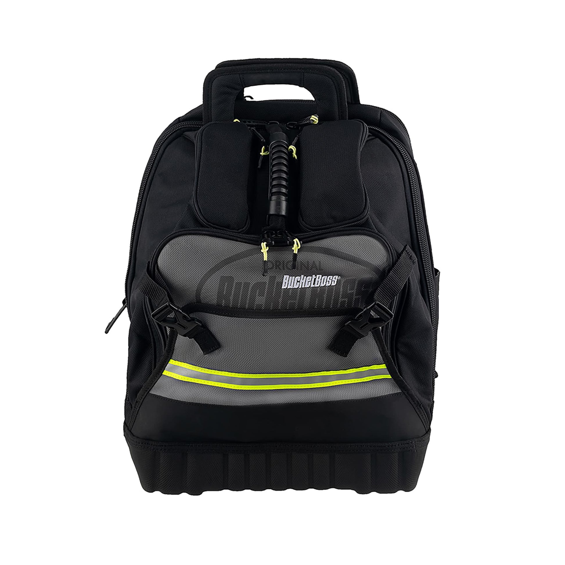 Bucket Boss HV ProTech Grey,Black Polyester 14-in Zippered Backpack 65180-HV