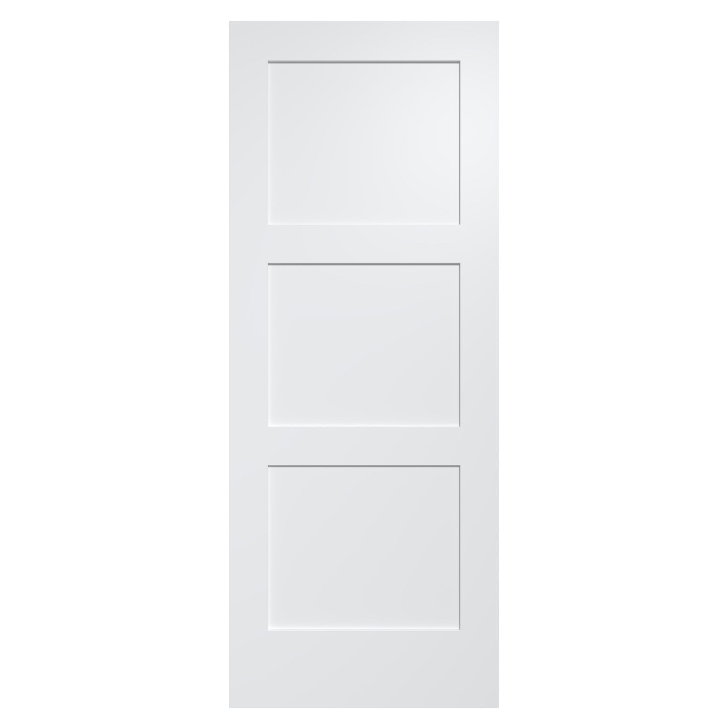 Camaflexi 3 Panel 28-in x 80-in White 3-panel Smooth Solid core Primed Pine Wood Slab Door