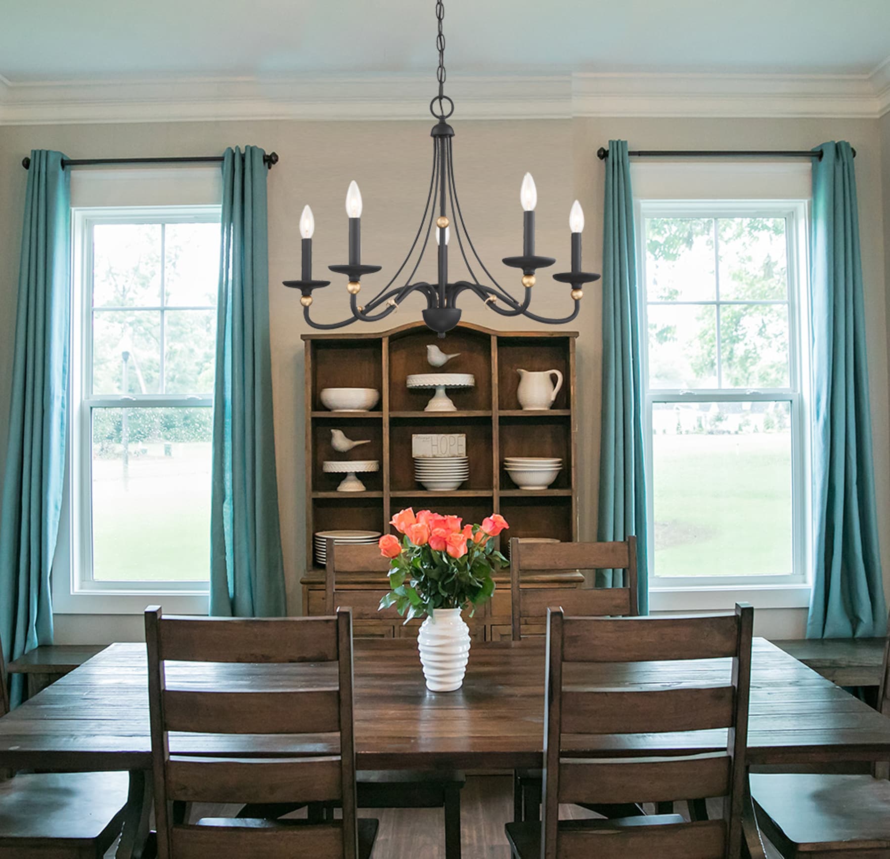 Minka Lavery Westchester County 5 -Light Multiple finishes Black Traditional For Use in Bedrooms, Dining Rooms, Foyers, Living Rooms Chandelier 2676431