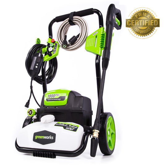 Greenworks 1800 PSI 1.1-GPM Cold Water Electric Pressure Washer with 5 Spray Tips GPW1800
